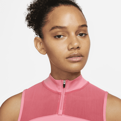 Nike Air Dri-FIT Women's 1/4-Zip Running Crop Top. Nike LU
