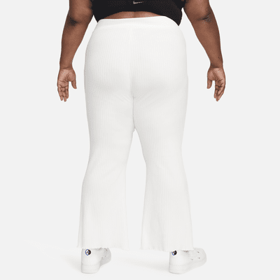 Pants de tejido de canalé de tiro alto para mujer Nike Sportswear (talla grande)