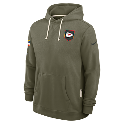 Kansas City Chiefs Salute to Service Sideline Dominant Force Men's Nike Dri-FIT NFL Pullover Hoodie