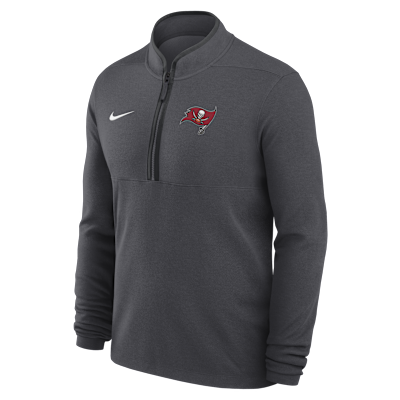 Playera de manga larga Nike Dri-FIT de la NFL de medio cierre para hombre Tampa Bay Buccaneers Logo Victory