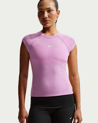 Женские тайтсы Nike Sportswear Chill Knit Tight Short-Sleeve Ribbed Top