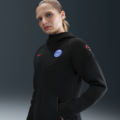 Paris Saint-Germain Tech Windrunner Third Women's Nike Total 90 Football Fleece Full-Zip Hoodie