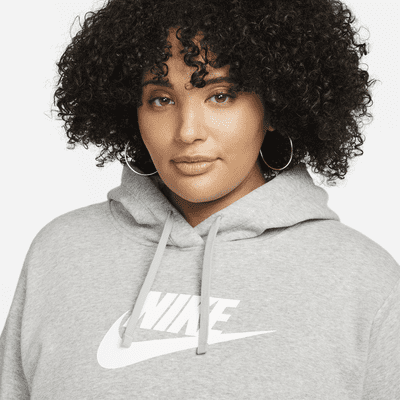 Sudadera con gorro sin cierre para mujer Nike Sportswear Club Fleece (talla grande)