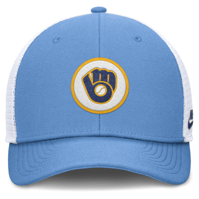 Milwaukee Brewers Cooperstown Rise Men's Nike Dri-FIT MLB Trucker Adjustable Hat