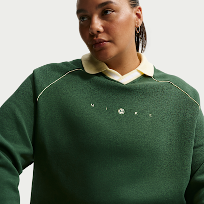 Nike Sportswear Phoenix Fleece Women's Oversized Graphic Polo Top (Plus Size)