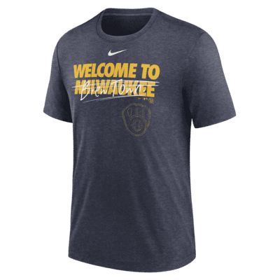 Grey Nike MLB Milwaukee Brewers Road Jersey