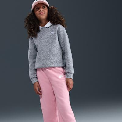 Nike Sportswear Club Fleece Older Kids' (Girls') Wide-Leg Trousers