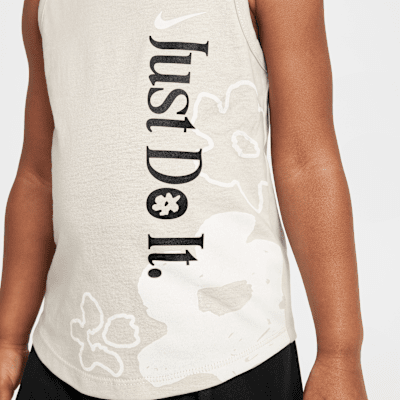 Conjunto de 2 piezas de camiseta de tirantes y shorts de malla Wild Flower infantil Nike Dri-FIT