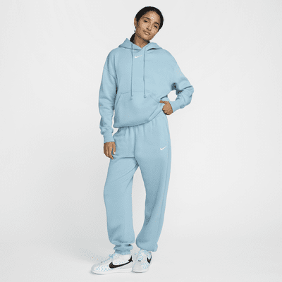 Overdimensionerede Nike Sportswear Phoenix Fleece-sweatpants med høj talje til kvinder