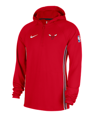 Мужское худи Chicago Bulls Zoned Nike Dri-FIT NBA 1/4-Zip Hoodie