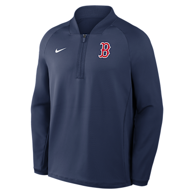 Boston Red Sox Authentic Collection Men's Nike Dri-FIT MLB 1/2-Zip Long-Sleeve Top