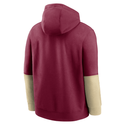 Sudadera con gorro sin cierre universitaria Nike para hombre Florida State Seminoles Sideline Team Issue Club