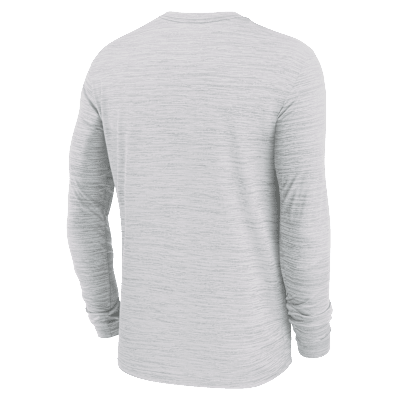 Playera de manga larga universitaria Nike Dri-FIT para hombre Penn State Sideline Velocity