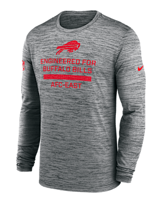 Мужская футболка Buffalo Bills Sideline Team Issue Velocity Nike Dri-FIT NFL Long-Sleeve