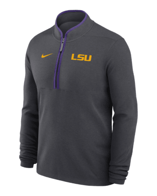 Мужские  LSU Tigers Victory Nike Dri-FIT College 1/2-Zip Long-Sleeve Top