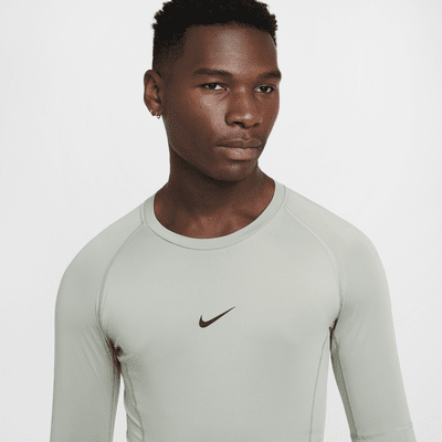 Nike Pro Dri-FIT strakke fitnesstop met lange mouwen voor heren