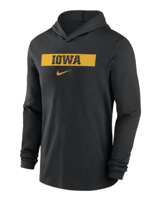 Мужские  Iowa Hawkeyes Sideline Nike Dri-FIT College Long-Sleeve Hooded Top