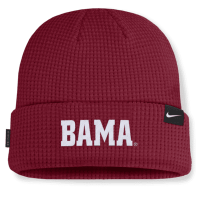 Gorro con dobladillo universitario Nike para hombre Alabama Crimson Tide Sideline Terra