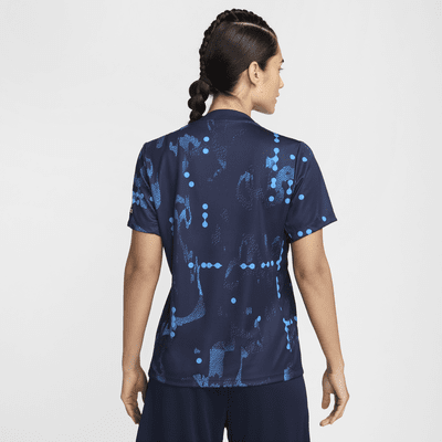 Haut de foot d'avant-match à manches courtes Nike Dri-FIT Chelsea FC Academy Pro pour femme