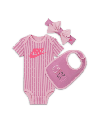 Детские  Nike Baby (0-9M) Swoosh Stripe 3-Piece Bodysuit Set