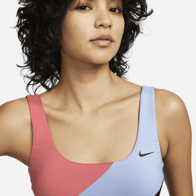 Tankini de natación con cuello en forma de U para mujer Nike