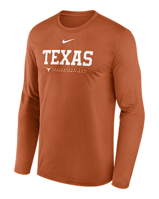 Мужская футболка Texas Courtside Basketball Shootaround Legend Nike Dri-FIT College Long-Sleeve для баскетбола