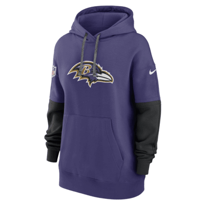 Sudadera con gorro sin cierre Nike de la NFL para mujer Baltimore Ravens Sideline Essential