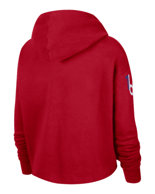 Women's Jordan Brand Red Philadelphia 76ers Courtside Statement Edition Pullover Hoodie Size: Small