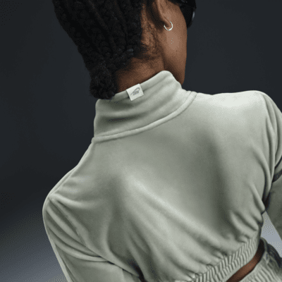 Nike Sportswear Collection Women's Cropped Velour Full-Zip Top