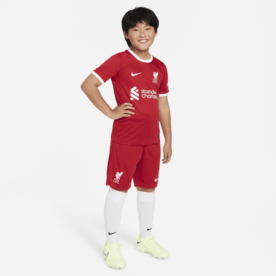 Liverpool FC 2023/24 Stadium Home Big Kids' Nike Dri-FIT Soccer Shorts