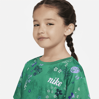 Playera para niños talla pequeña Nike Icon Clash Boxy