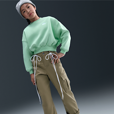 Nike Sportswear Club Fleece Girls' Boxy Crew-Neck Sweatshirt