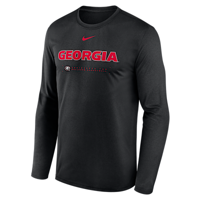 Georgia Courtside Basketball Shootaround Legend Men's Nike Dri-FIT College Long-Sleeve T-Shirt