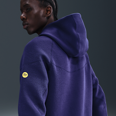 Sudadera con gorro de fútbol Nike de tejido Fleece de cierre completo para hombre FC Barcelona Tech Windrunner