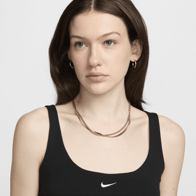 Camiseta de tirantes cropped de tejido French Terry para mujer entallada Nike Sportswear Chill Terry