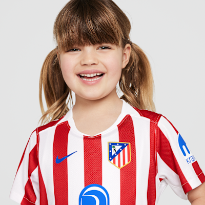 Primera equipación Stadium Atlético de Madrid 2025/26 Equipación de fútbol de tres piezas Replica Nike - Niño/a pequeño/a