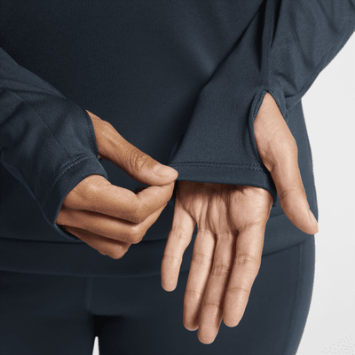 Capa intermedia de correr Dri-FIT con cierre de 1/4 para mujer Nike Swoosh