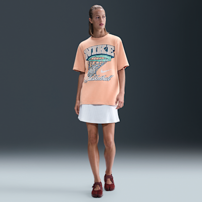 Playera de básquetbol de manga corta holgada para mujer Nike