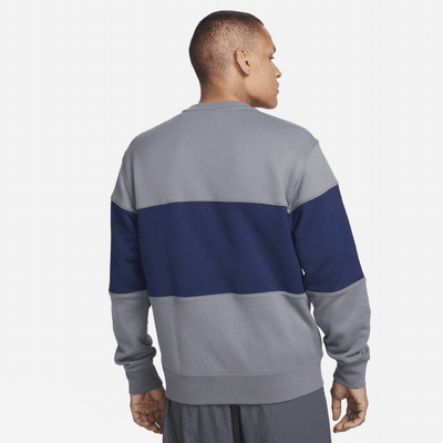 Sudadera de cuello redondo de French Terry con colores contrastantes para hombre Nike Club