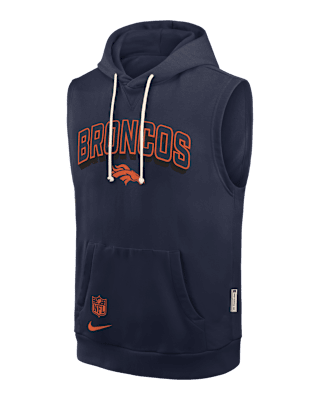 Мужское худи Denver Broncos Sideline Nike Dri-FIT NFL Sleeveless Pullover Hoodie
