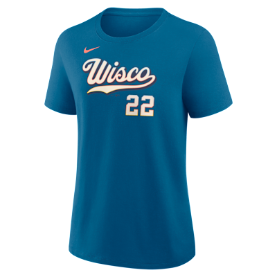 Christian Yelich Milwaukee Brewers City Connect Women's Nike MLB T-Shirt from Nike - $50