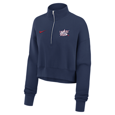 USA Baseball 2026 World Baseball Classic Women's Nike Cropped 1/2-Zip Crew