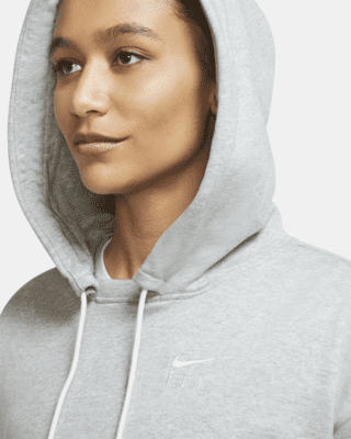 grey nike swoosh hoodie women's