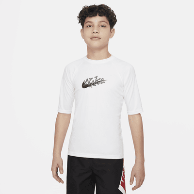 Camiseta Hydroguard de manga corta para niño talla grande Nike Swim Scribble