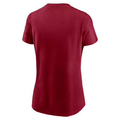 Playera universitaria Nike para mujer Stanford Athletic Prep Arch Local Script