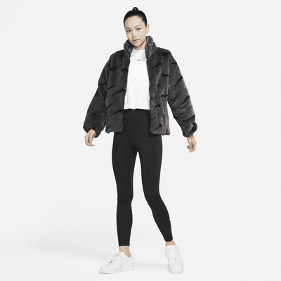 Nike Sportswear Plush Women's Printed Faux Fur Jacket. Nike AT