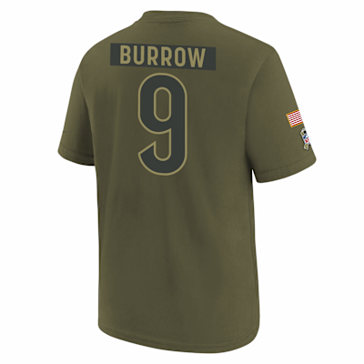 Joe Burrow Cincinnati Bengals Salute to Service Big Kids’ Nike NFL T-Shirt