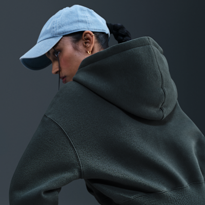 Damska luźna bluza o skróconym kroju z kapturem i pełnym zamkiem Nike Sportswear Phoenix Fleece