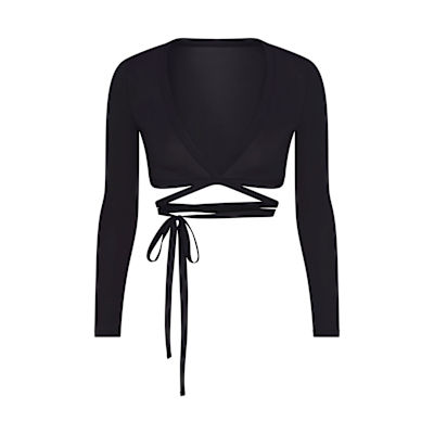 Playera cruzada de manga larga para mujer NikeSKIMS Weightless Layers