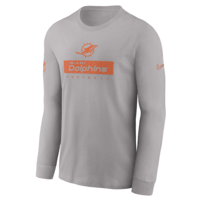 Miami Dolphins Sideline Team Issue Men's Nike Dri-FIT NFL Long-Sleeve T-Shirt